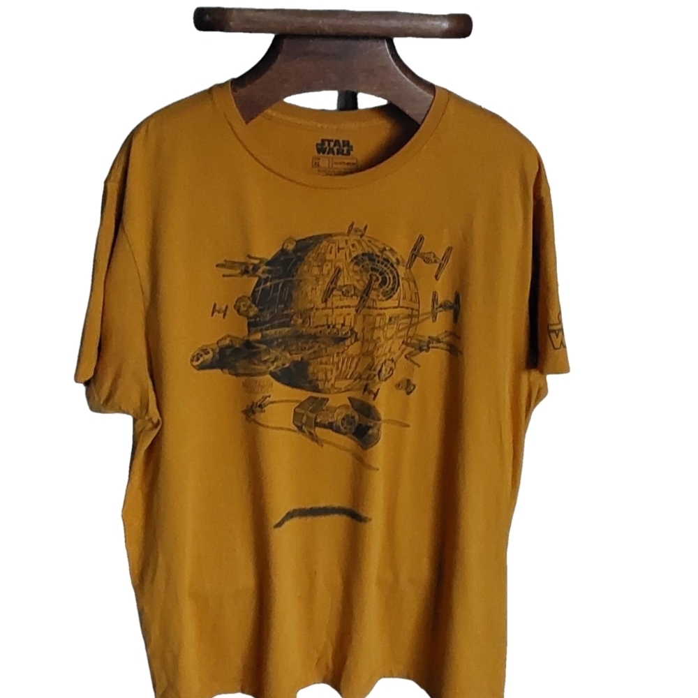 Star Wars Mustard Graphic T-Shirt Size X-Large‎